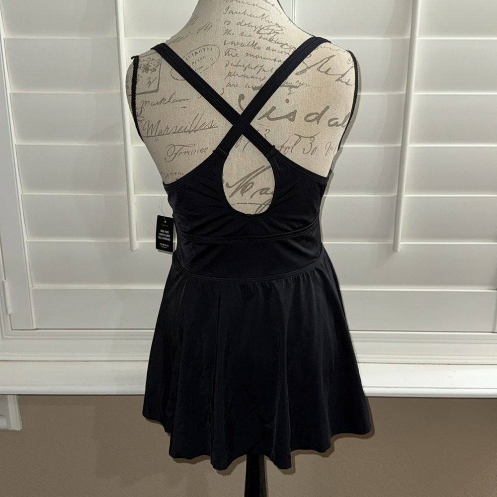 Torrid Wire-Free Racerback Tankini Black - Picture 7 of 13